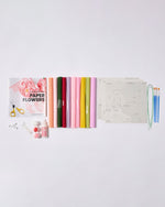 Paper Flower Making Kit materials and instruction booklet