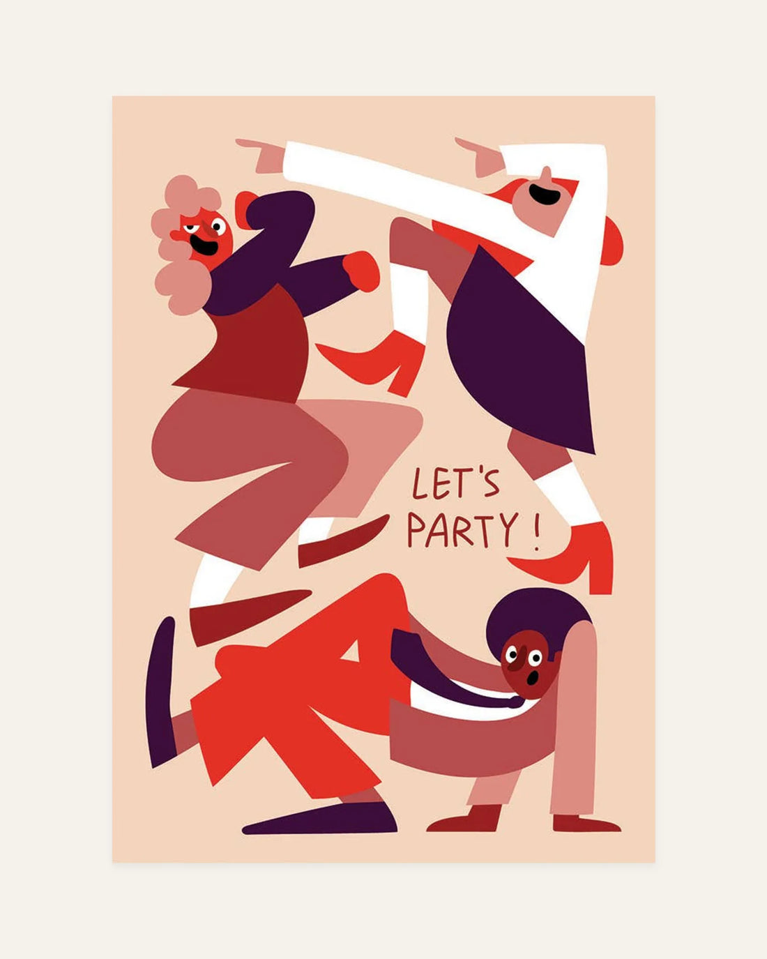 lets party card front design