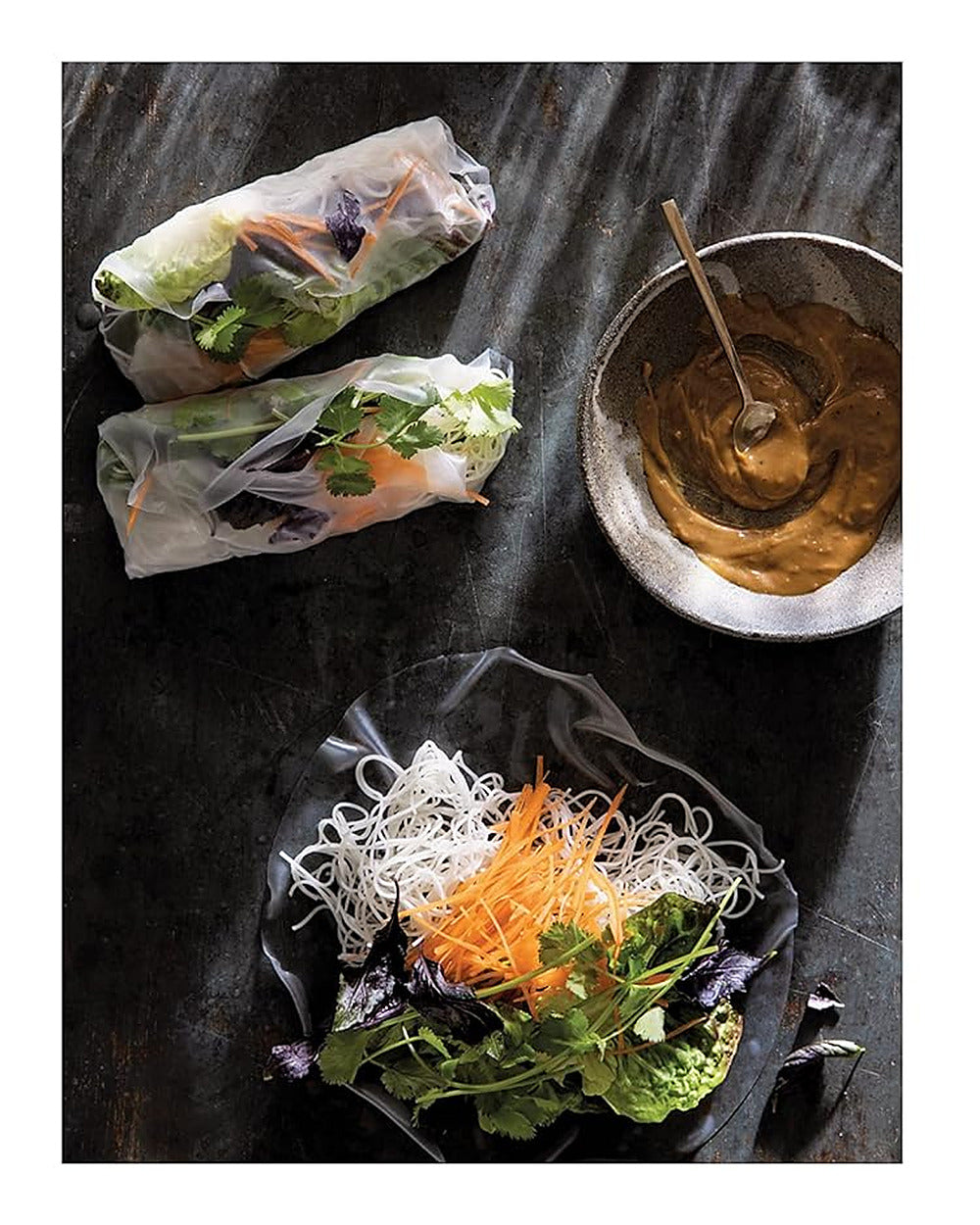 Summer rolls with peanut sauce, from Magnolia Table Volume 3