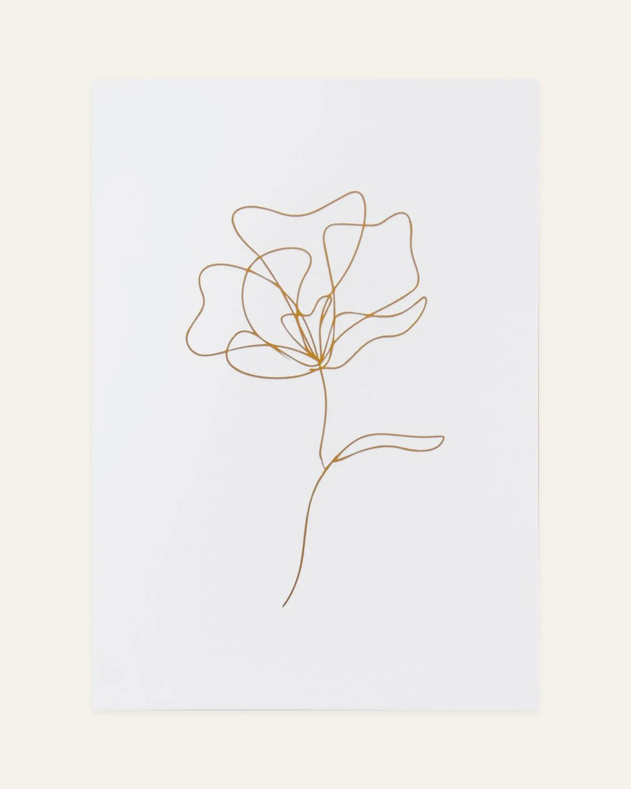 single stem greeting card — front design