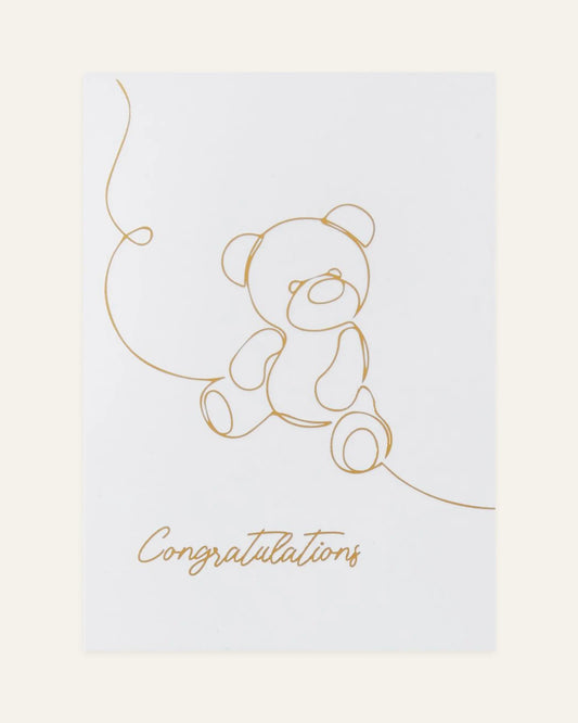teddy bear greeting card — front design