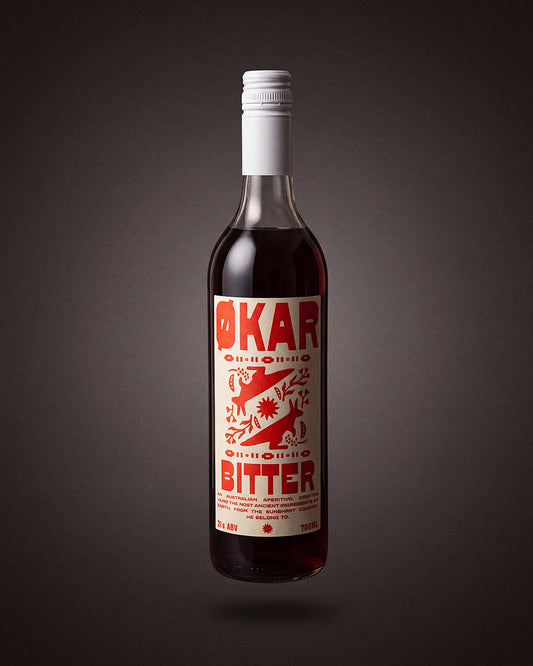 Økar Bitter Aperitivo 700mL by Applewood Distillery, the bottle included in The Aperitif.