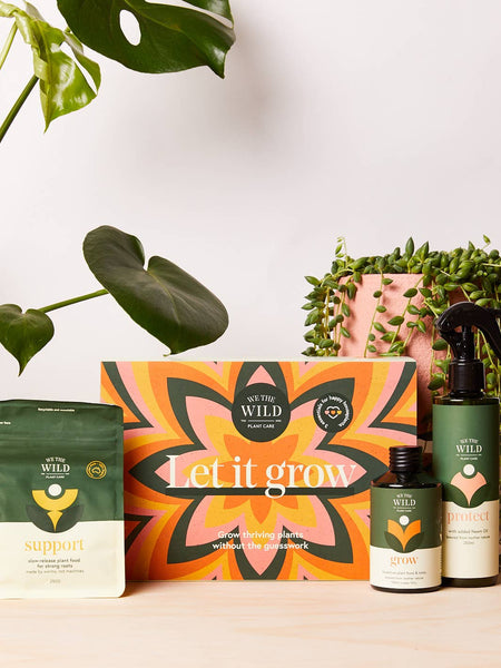We The Wild Let It Grow Essentials Kit, gift box with Grow, Support and Protect