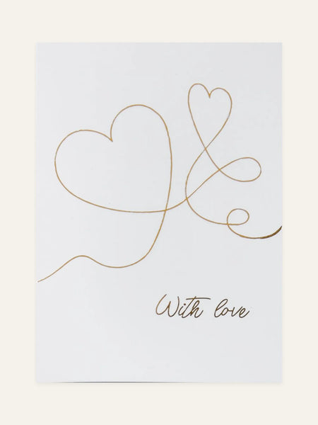 with love greeting card — front design